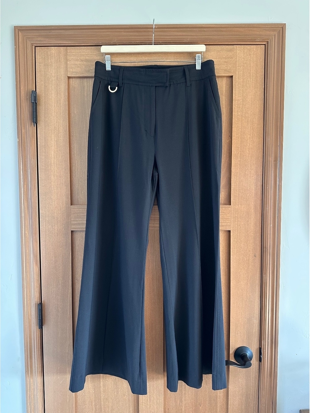 Zimmermann Wool Blend Woven Wide-Leg Pants Trousers in Black Women’s sz 4 Large - Picture 10 of 15